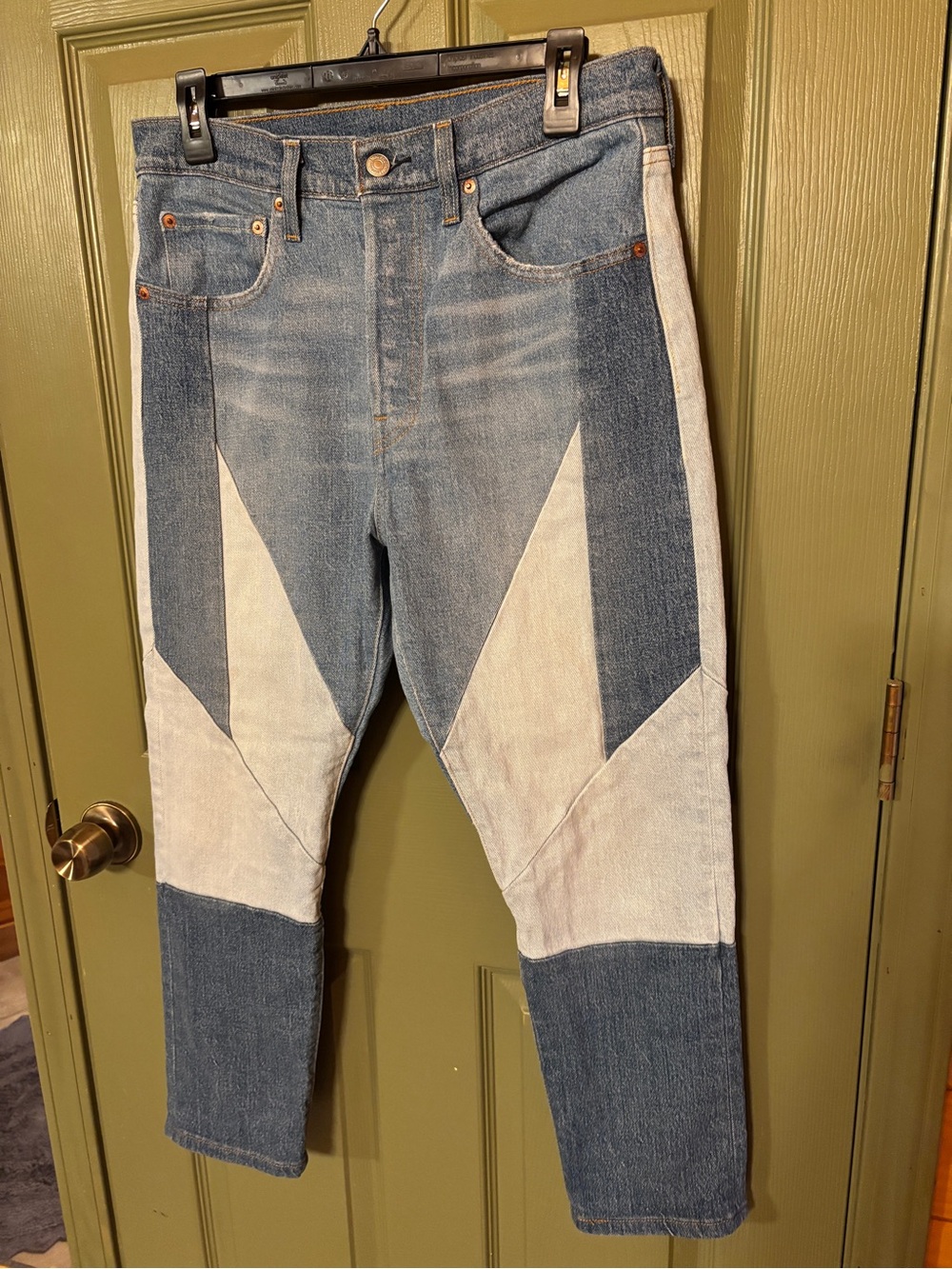Levi’s Two-Tone Blue Patchwork Jeans